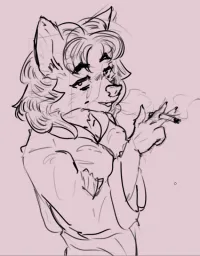 Fig looking at you while smoking.
